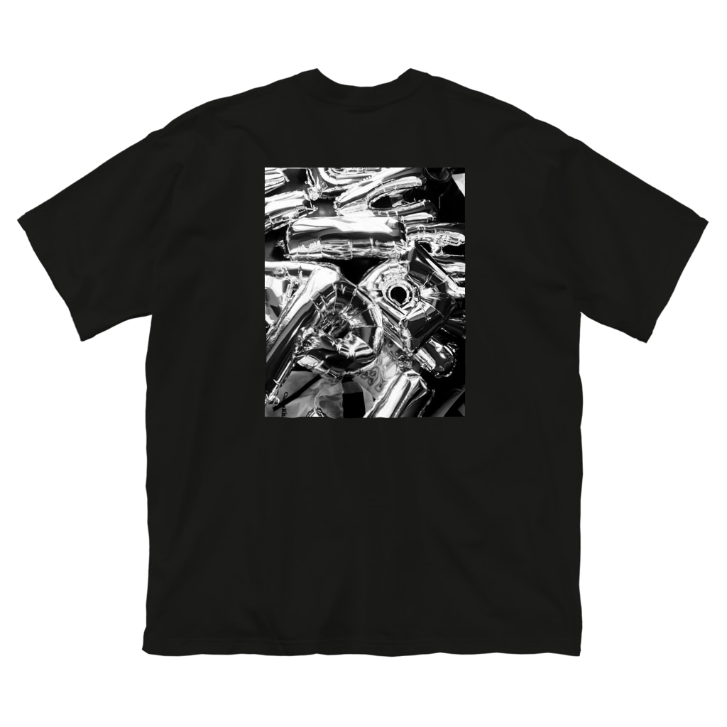 PHZAKE by mrのPHZAKE（ふざけ） / バルーン白黒 Big T-shirts