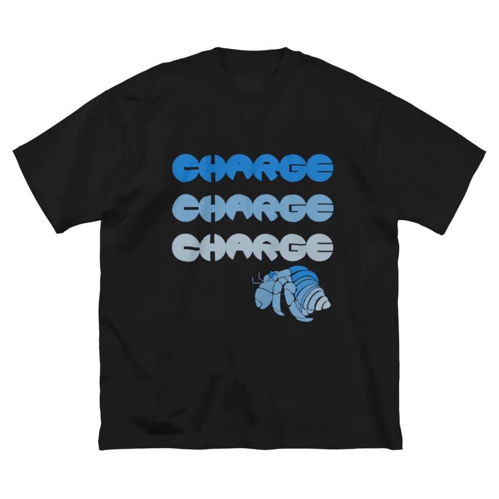 トウキョウピンノのオカヤドカリCHARGEブルー ビッグシルエットTシャツ