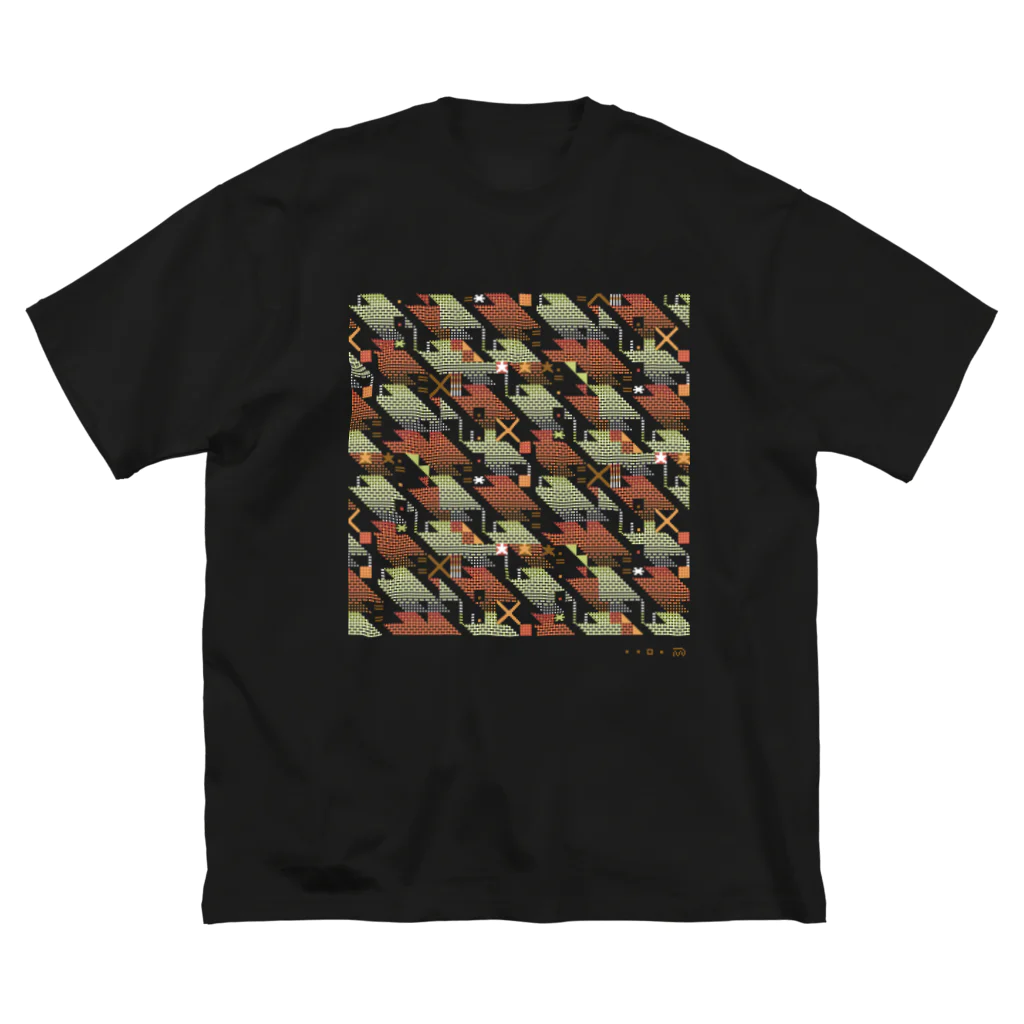 m7kenjiのpixelTextilePattern_02 ビッグシルエットTシャツ