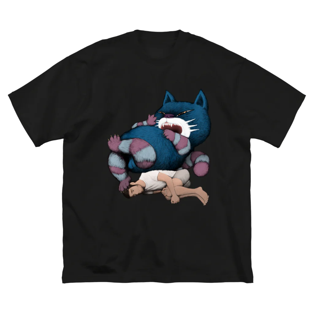  Dark blancoのないがしろにする猫 ビッグシルエットTシャツ