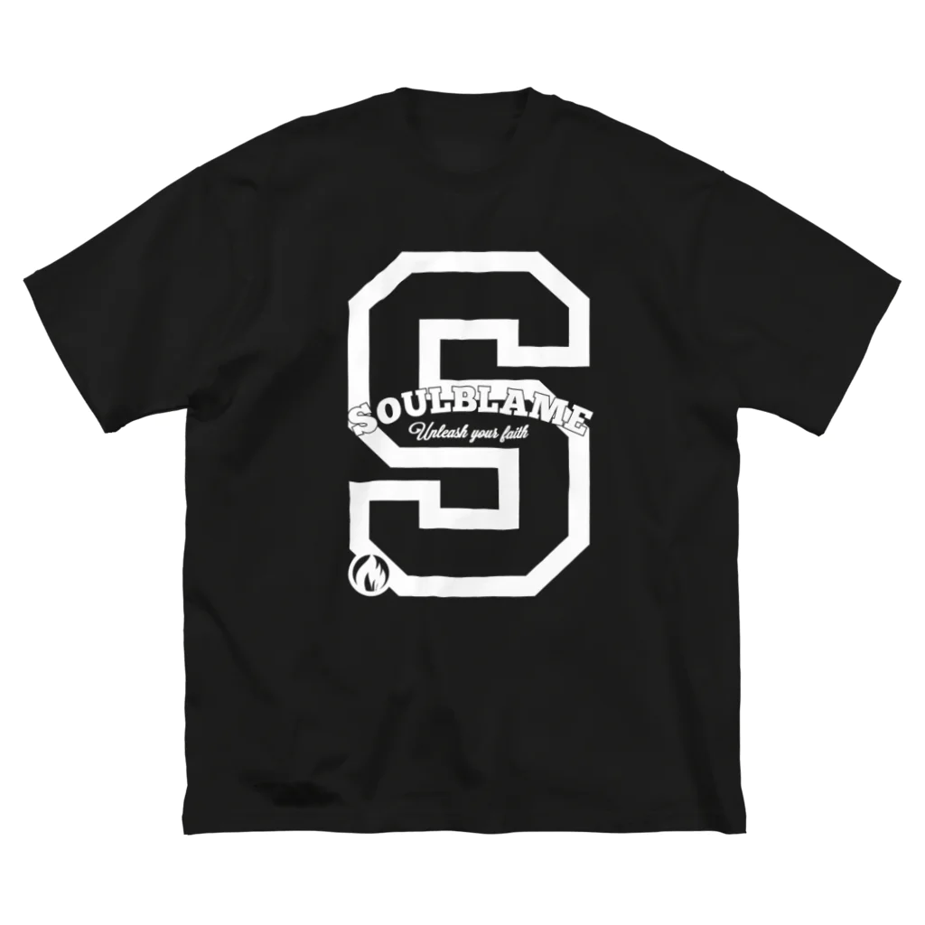 SOULBLAMEのBIG S LOGO TEE IN BLACK Big T-Shirt