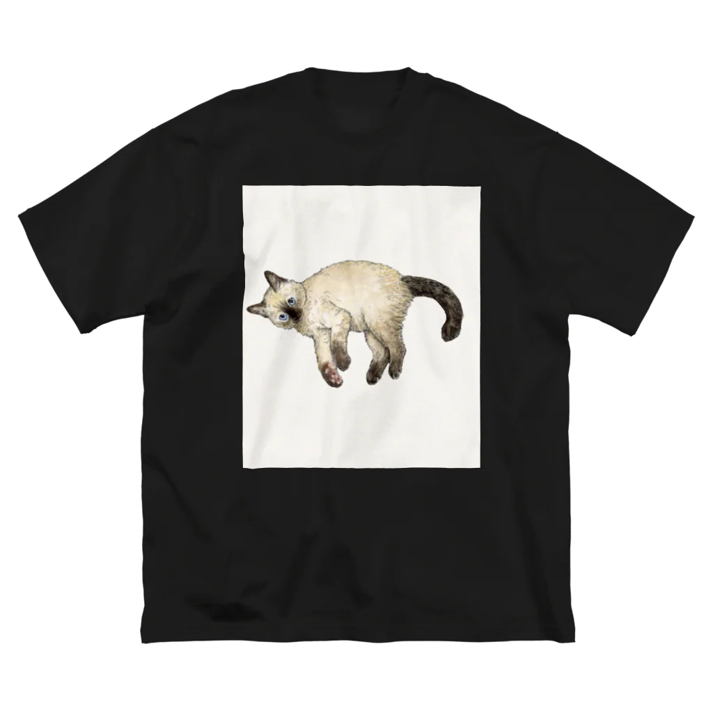 ネコノートショップ（neco-note shop）のビビ（つかねこ） ビッグシルエットTシャツ