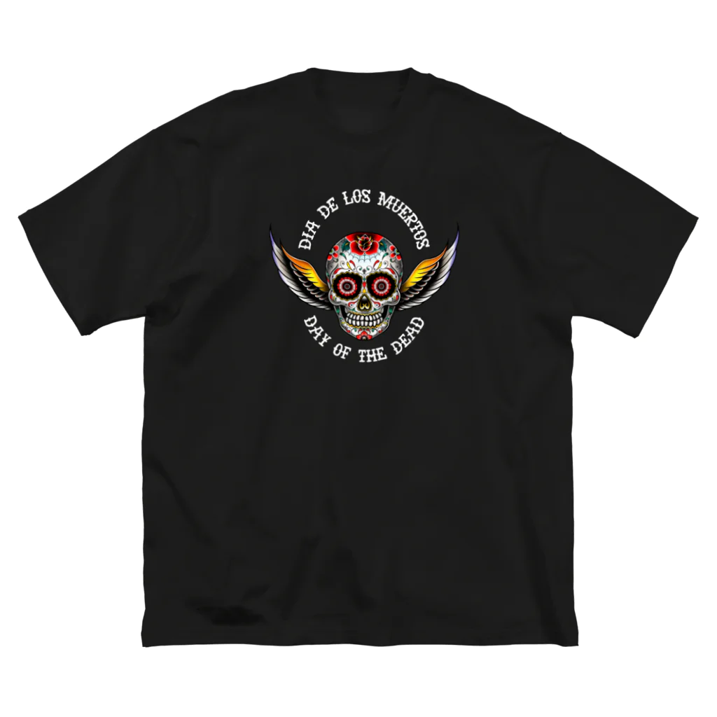 Demon Lord 9 tailsの『Dia De Los Muertos🌹（白）』 Big T-Shirt