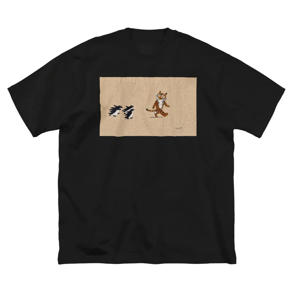 segasworksのトラちゃんとペンギンたち ビッグシルエットTシャツ