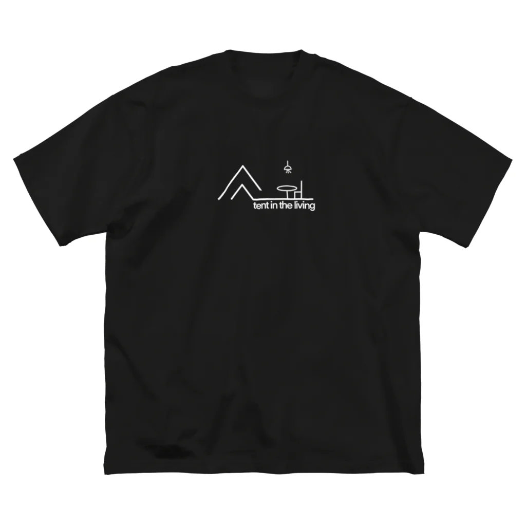 eFd_のtent in living 白 ビッグシルエットTシャツ