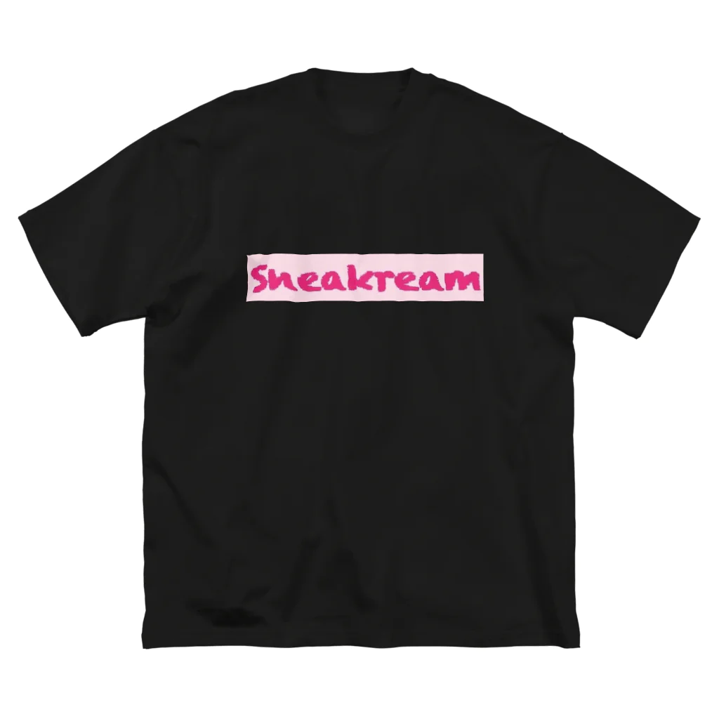 Sneakreamのストロベリーアイスクリームスニーカー ビッグシルエットTシャツ