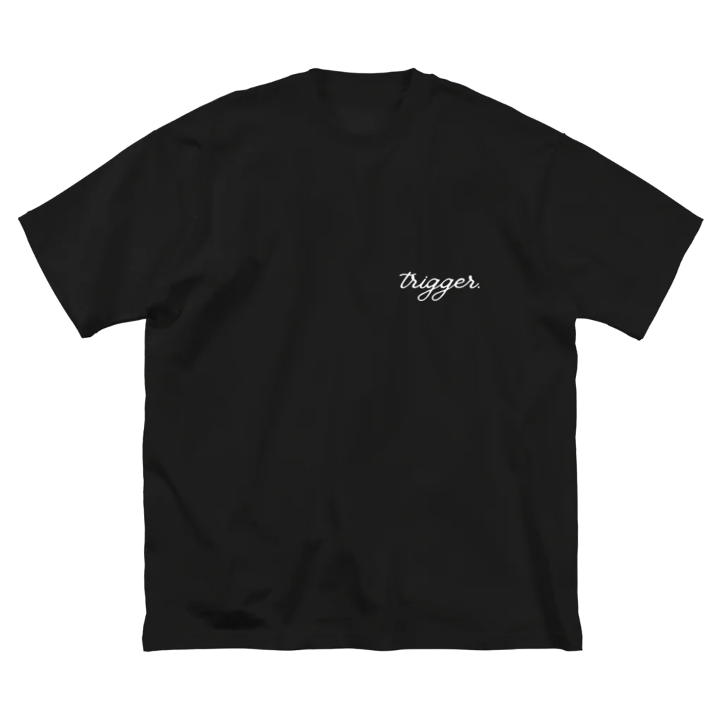 trigger.0312のBig Siruetto T-shirt.02 -double print ROGO -//【trigger./Trp.】 ビッグシルエットTシャツ