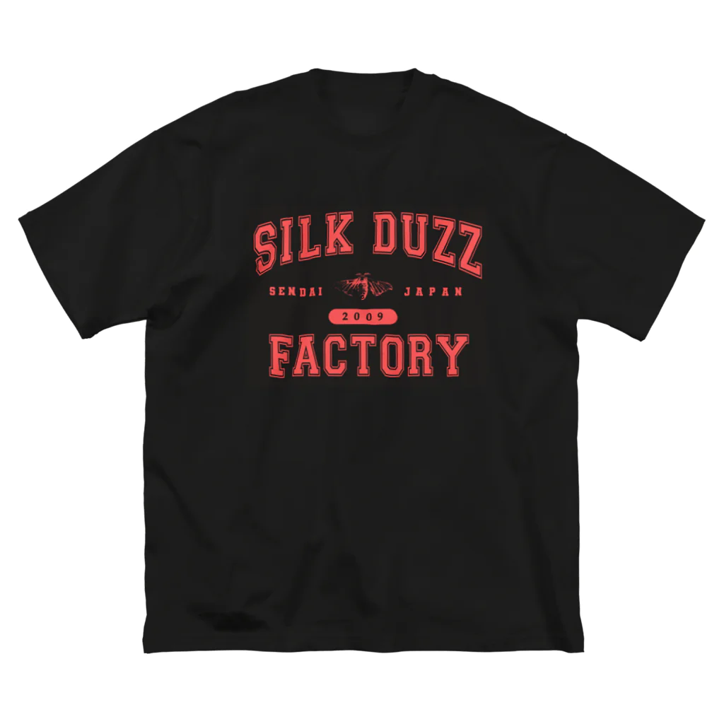 silk duzz factory APPARELのsilk duzz factory【college】レッド ビッグシルエットTシャツ