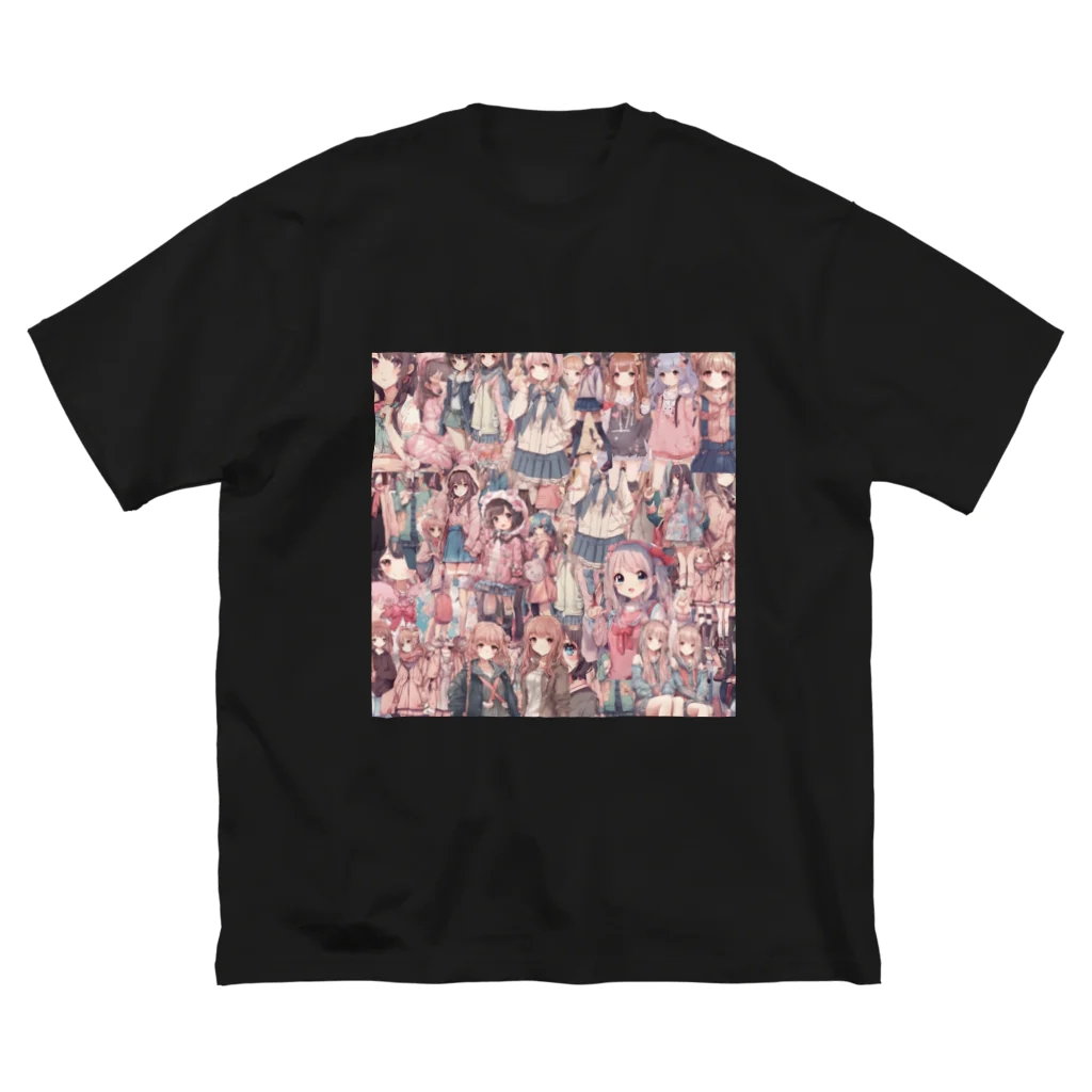 mcbling's roomのfluffy pink girls world ビッグシルエットTシャツ