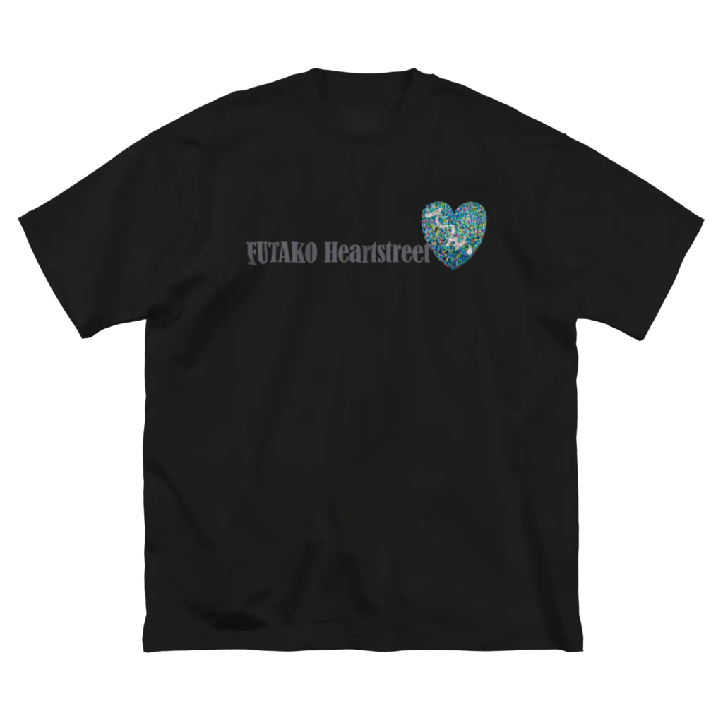 nissyheartのフタコハートストリート「てん、」シリーズ ビッグシルエットTシャツ