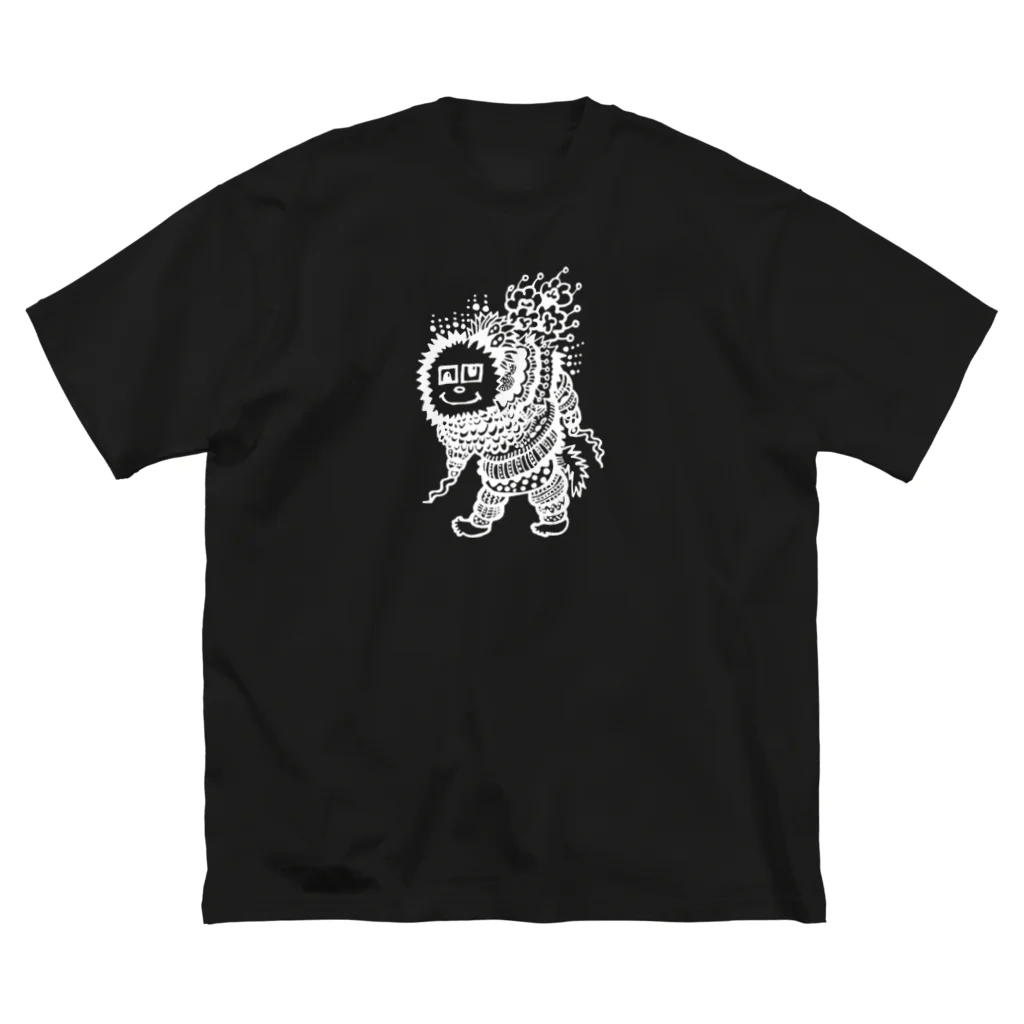  DendoRocK KakaLIAのもじゃとげくん 白線 ビッグシルエットTシャツ