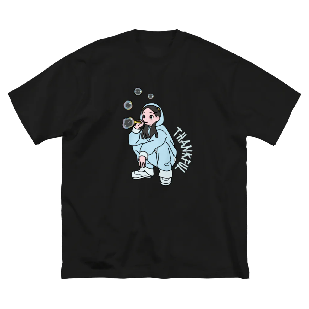 さやりさチャンネルのビッグTシャツ「RISA」〝THANKFULシリーズ〟【SAYARISA×hoppeコラボアイテム】 Big T-Shirt