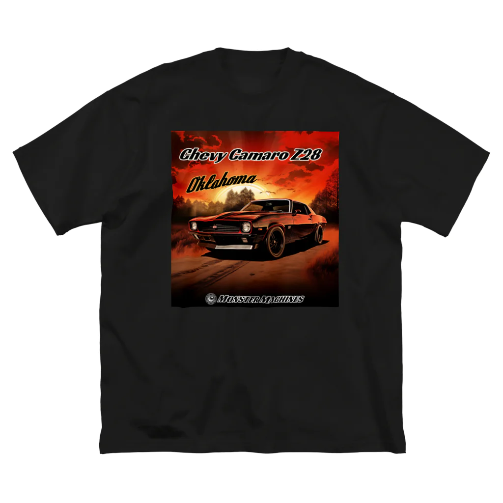 ｱｰﾄｷﾞｬﾗﾘｰ こっそり堂 (笑のChevy Camaro Z28 Oklahoma モンスターマシーン ビッグシルエットTシャツ