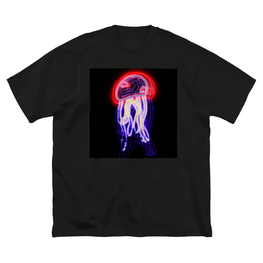 mmmzKのjellyfish_ネオン ビッグシルエットTシャツ