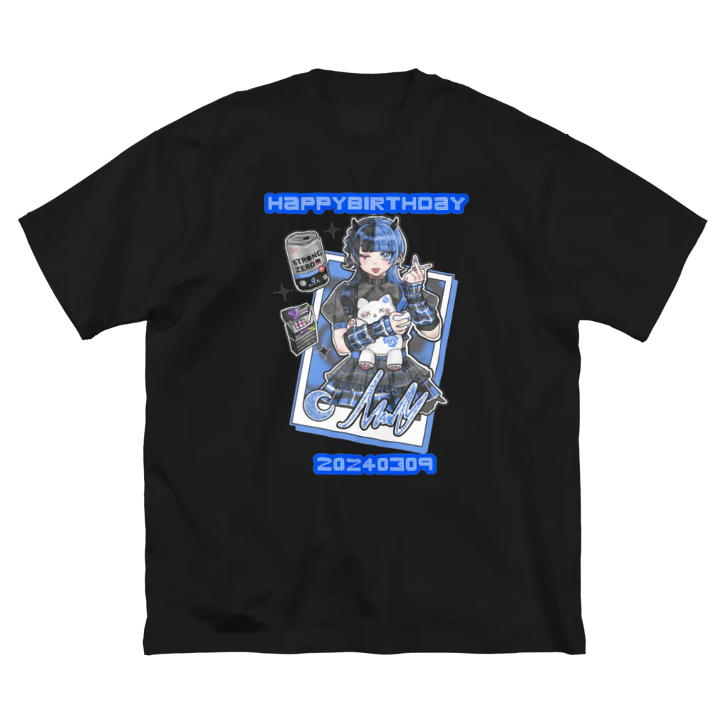 Production TLAの藍月ノエル 生誕Tシャツ  ビッグシルエットTシャツ