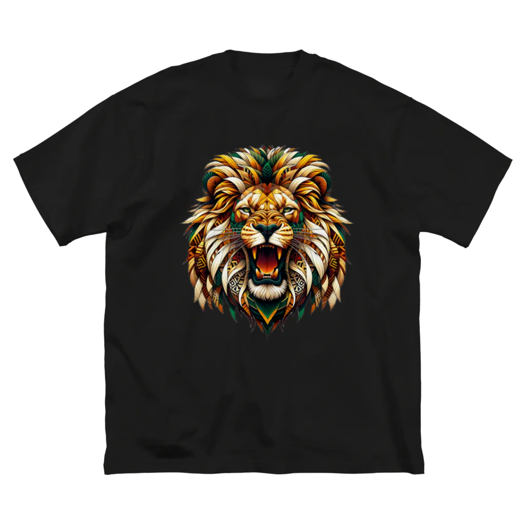 イケイケアニマルsのジオライオン-サバンナカラー- Big T-Shirt