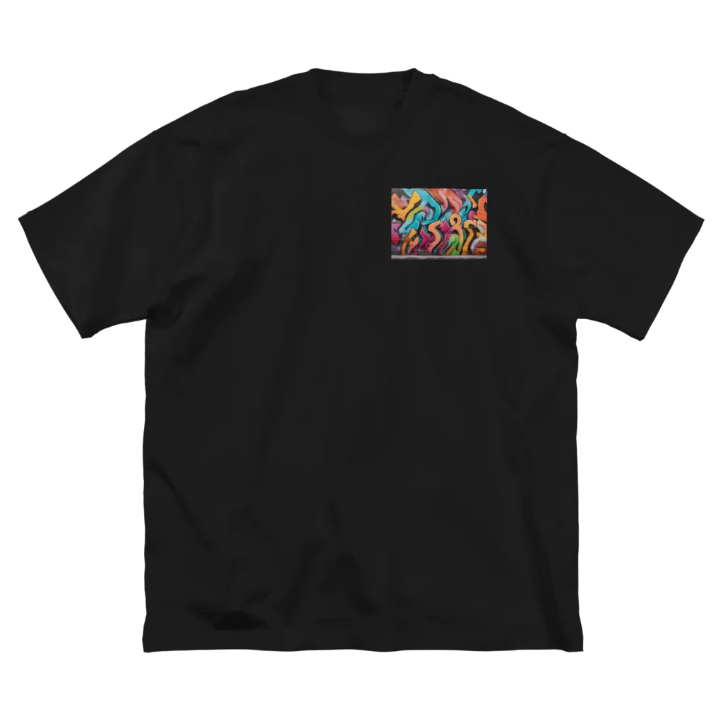 テフラんずのサイケデリックアート ビッグシルエットTシャツ