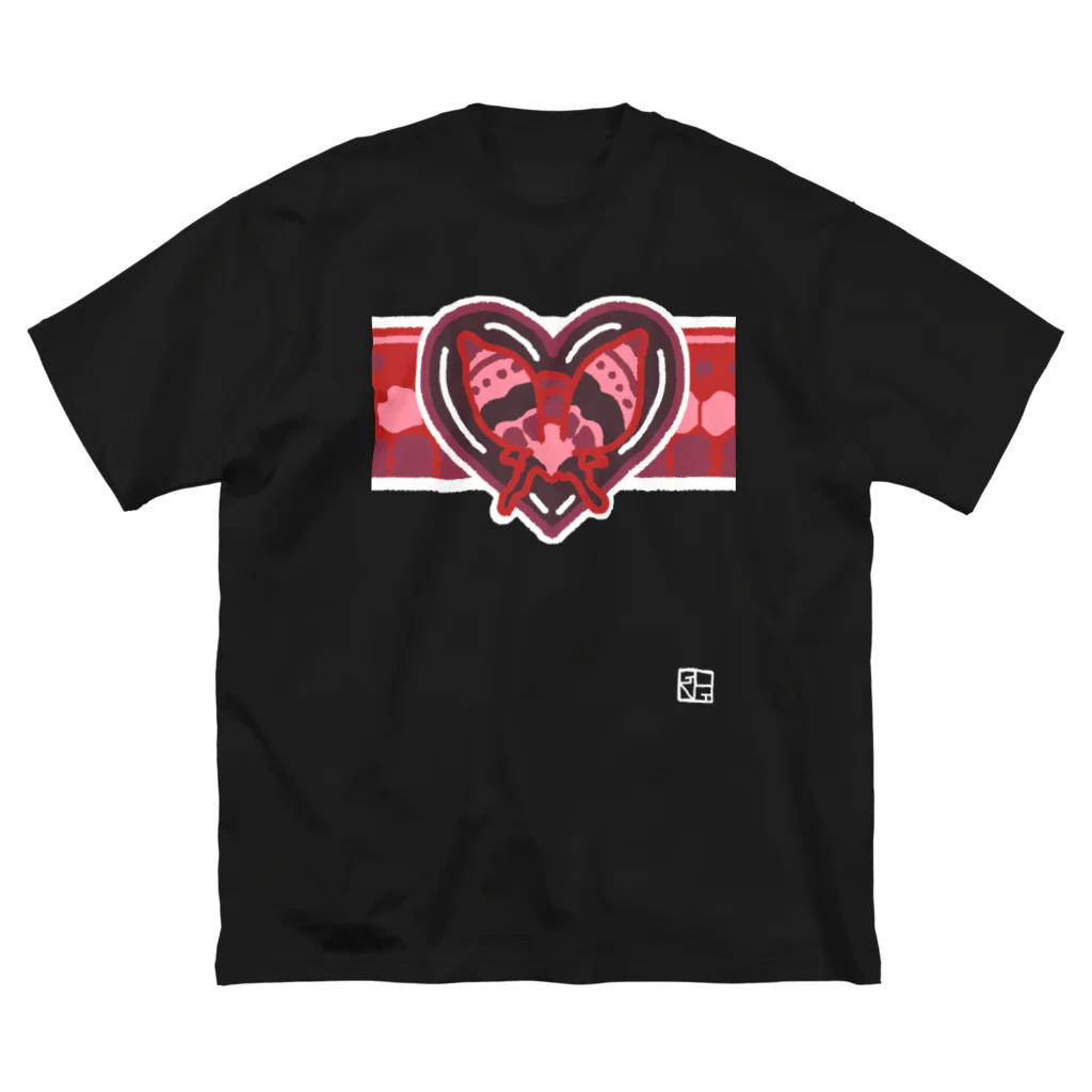 Glam_dangerのLeucoHeart#rougecolor ビッグシルエットTシャツ