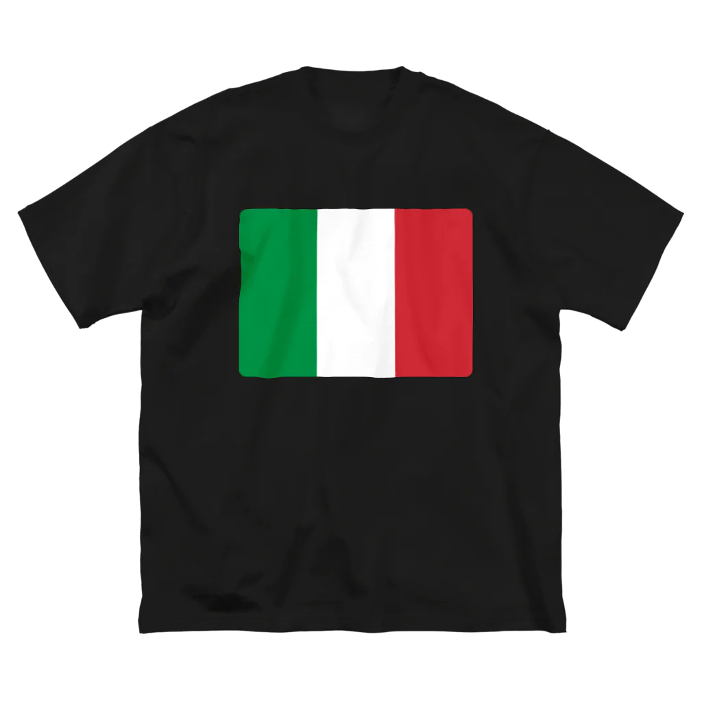 お絵かき屋さんのイタリアの国旗 ビッグシルエットTシャツ