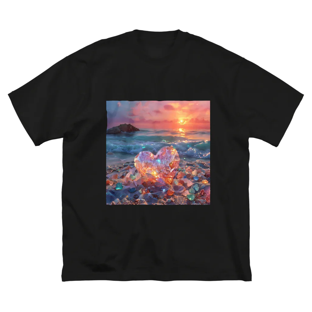 Mellow-Skyの美しすぎるハートシーグラス ビッグシルエットTシャツ