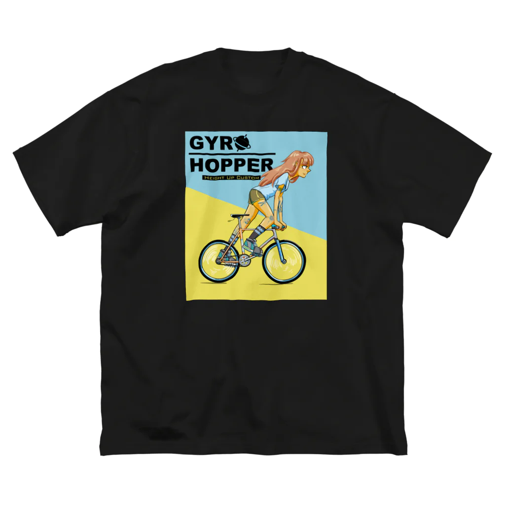 nidan-illustrationのGYRO HOPPER (inked fixie girl) ビッグシルエットTシャツ