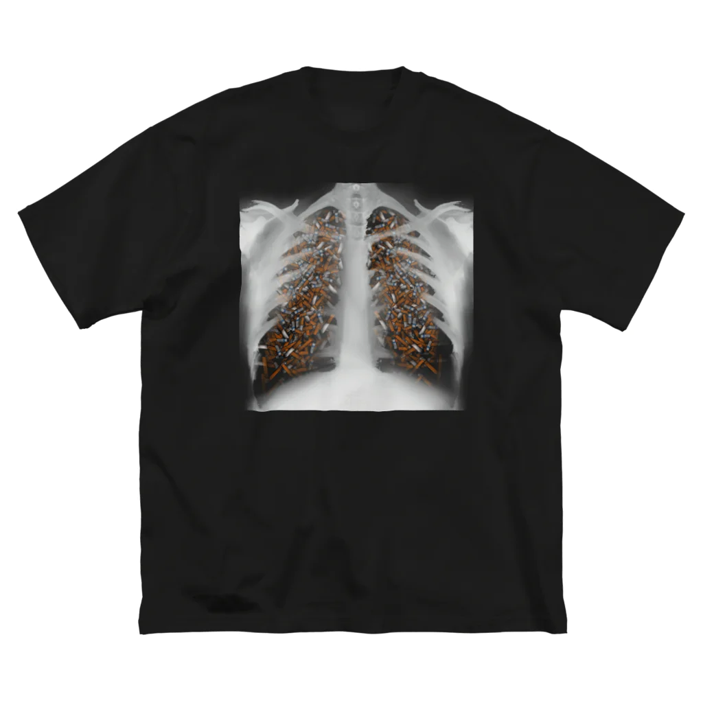 Smoking is addictiveのSmoking is addictive ビッグシルエットTシャツ