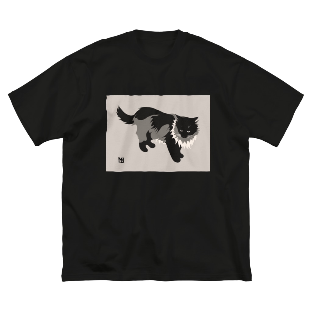 無真獣73号のたてがみのある猫の服 Big T-Shirt