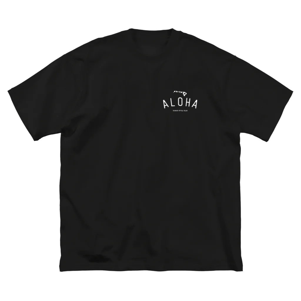 ハワイスタイルクラブの〔Back Print〕 ALOHA ISLANDS WHT LOGO Big T-Shirt