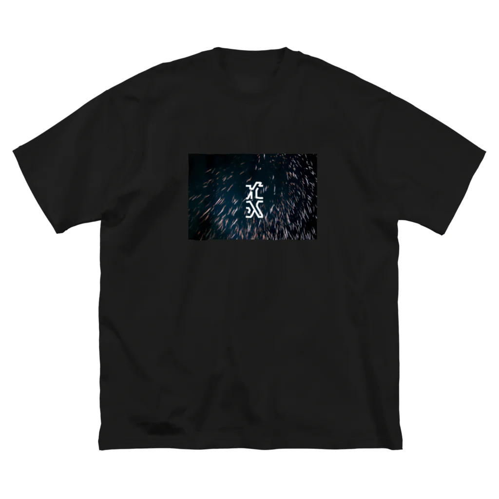 SHRIMPのおみせの「花火」グラフィックビッグシルエットTシャツ Big T-Shirt