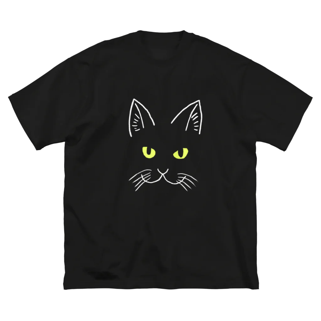 渡邊野乃香のお店の黒猫ジジ　全面 ビッグシルエットTシャツ