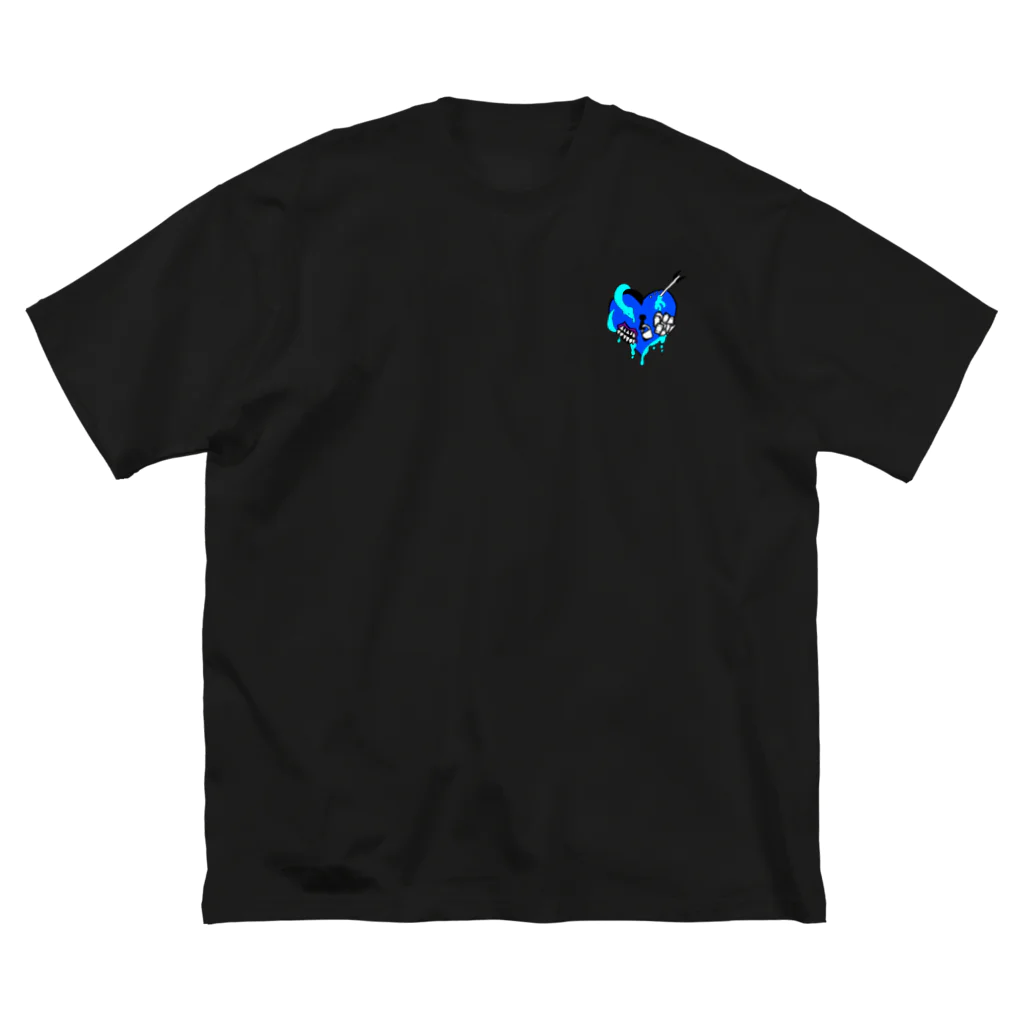 LowweのBlue Heart ビッグシルエットTシャツ