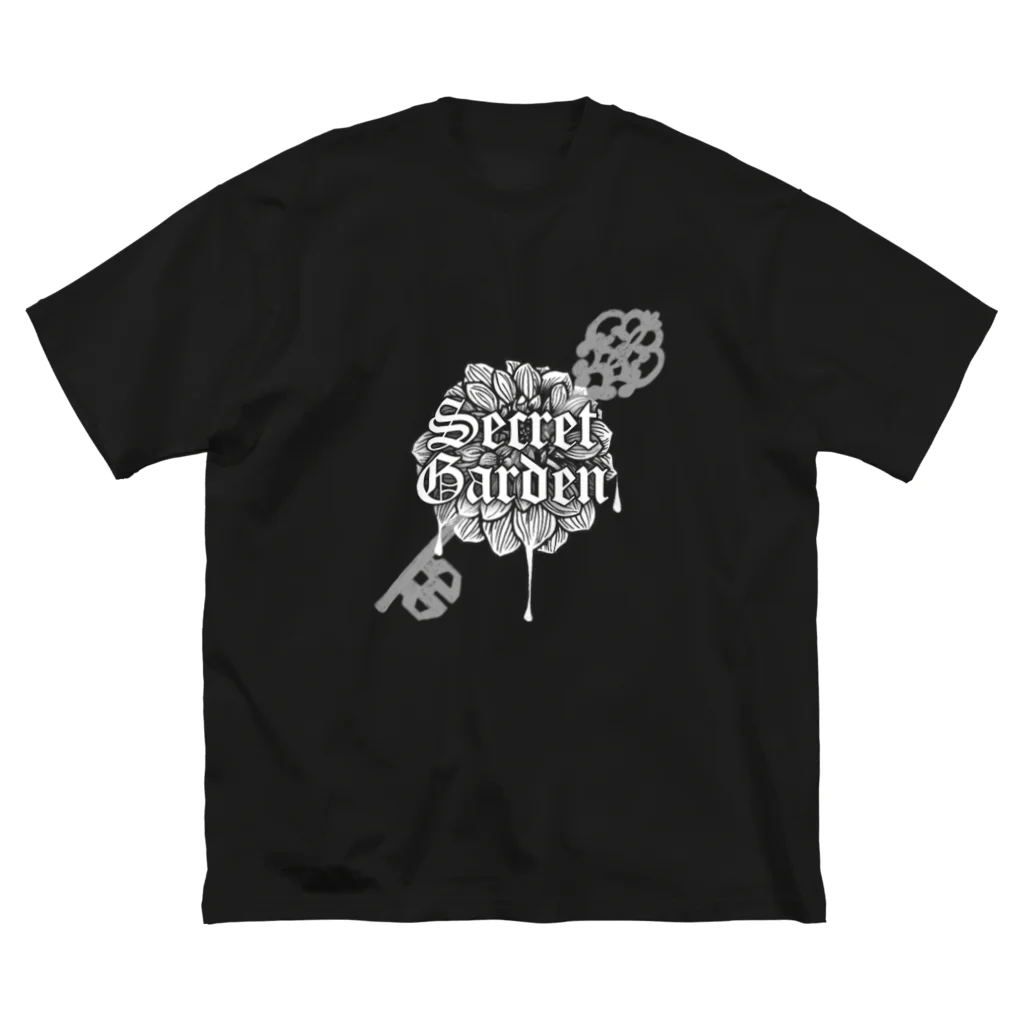 男装Mixバー Secret Gardenのお店のロゴ(モノクロver.) Big T-Shirt