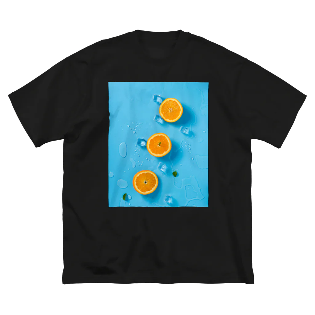 public domainのオレンジ ビッグシルエットTシャツ