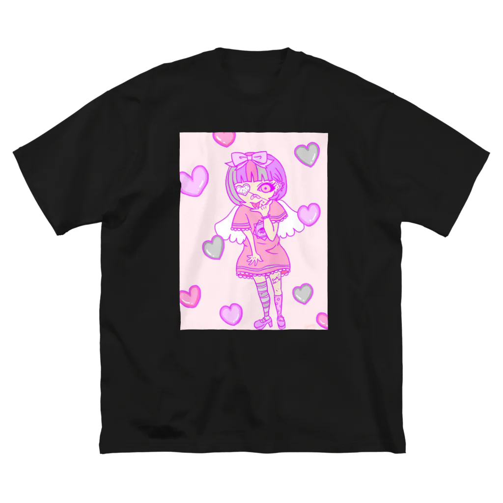 NukoNukoの病みカワイイ少女 ビッグシルエットTシャツ