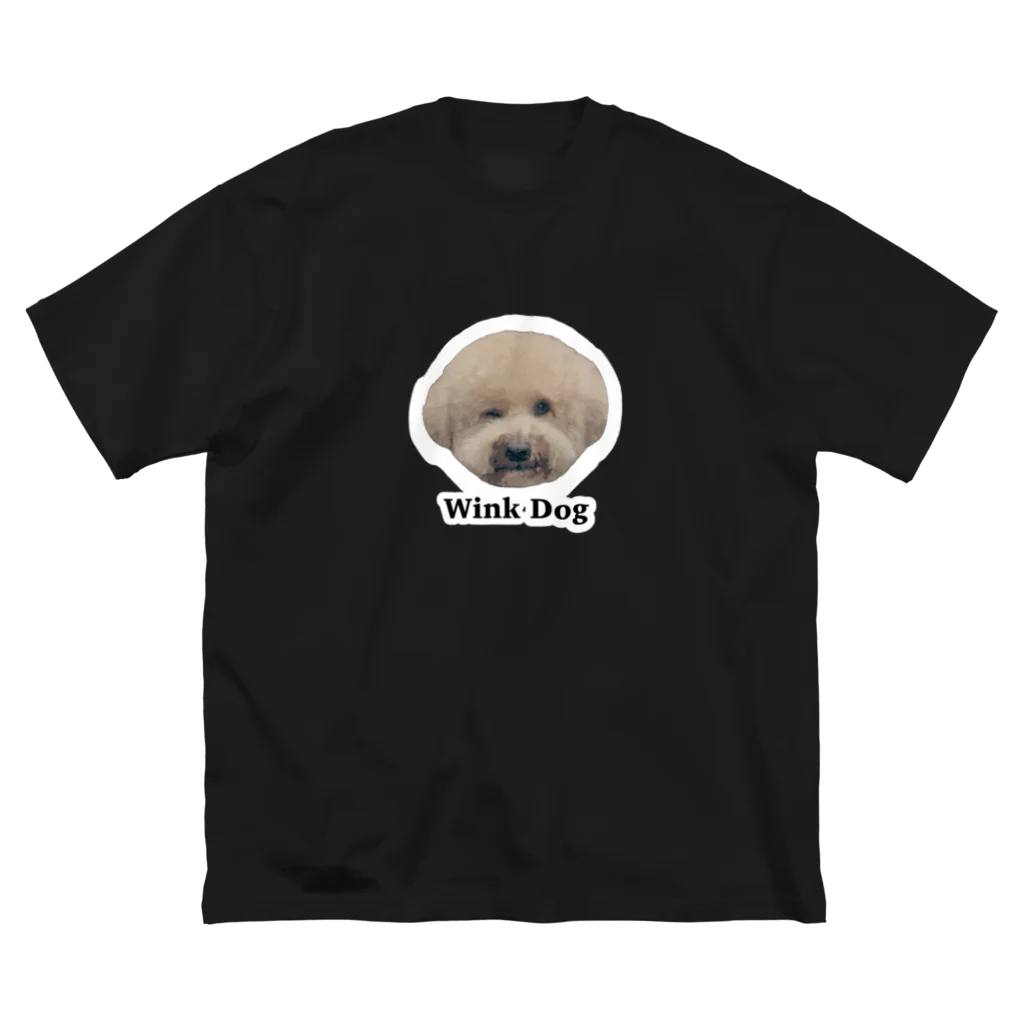 GAME GIRLのWink Dog 顔面丸出し 白ふち ビッグシルエットTシャツ