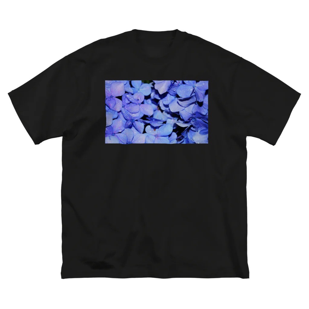 おこめのおみせの紫陽花 ビッグシルエットTシャツ