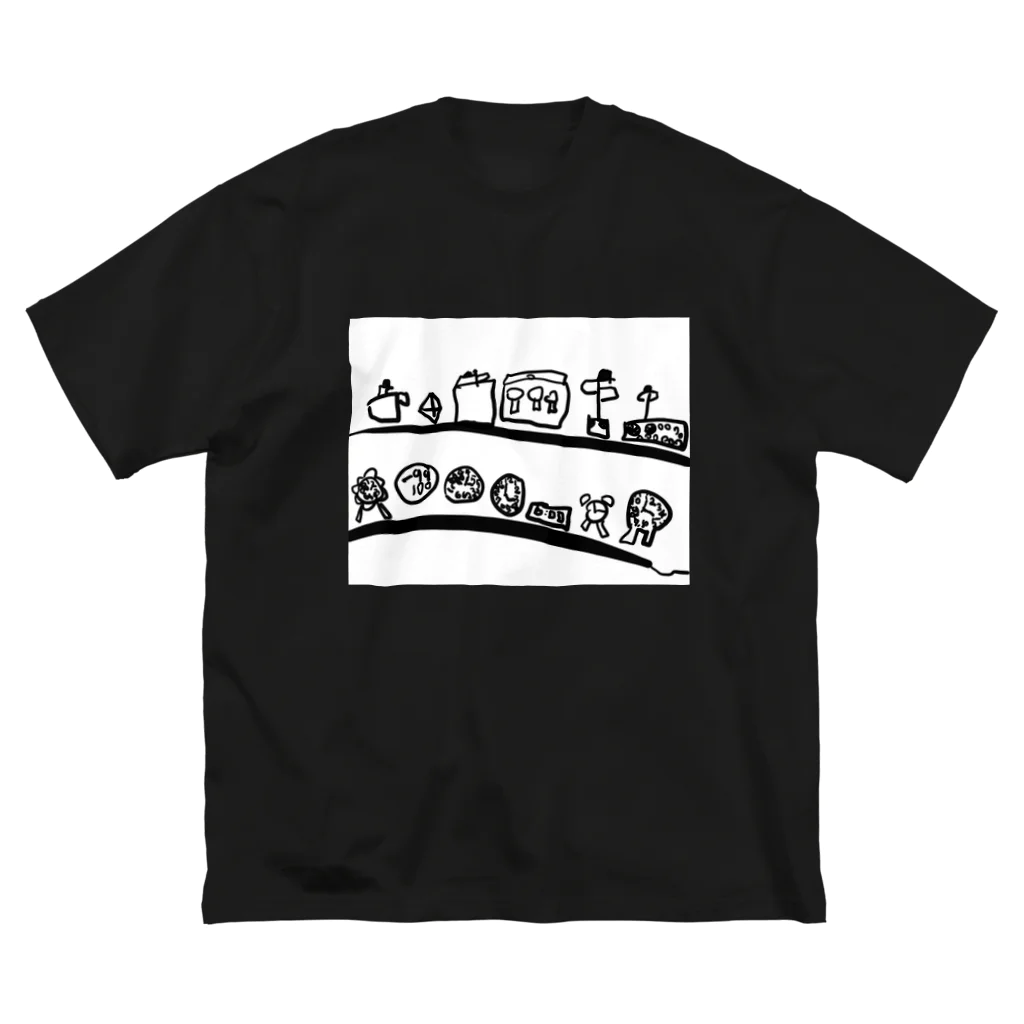 RitoDesignの時計とスプレーの棚 ビッグシルエットTシャツ