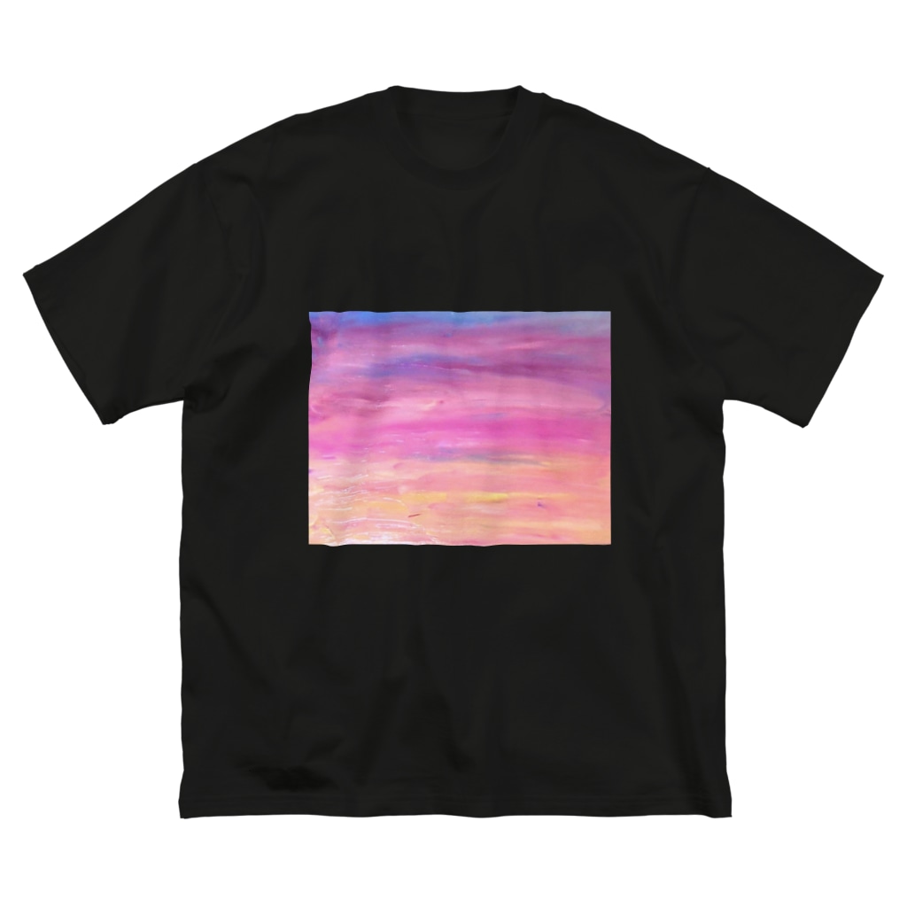 せきね まりのの夕焼け絵の具パープル Big T-shirts