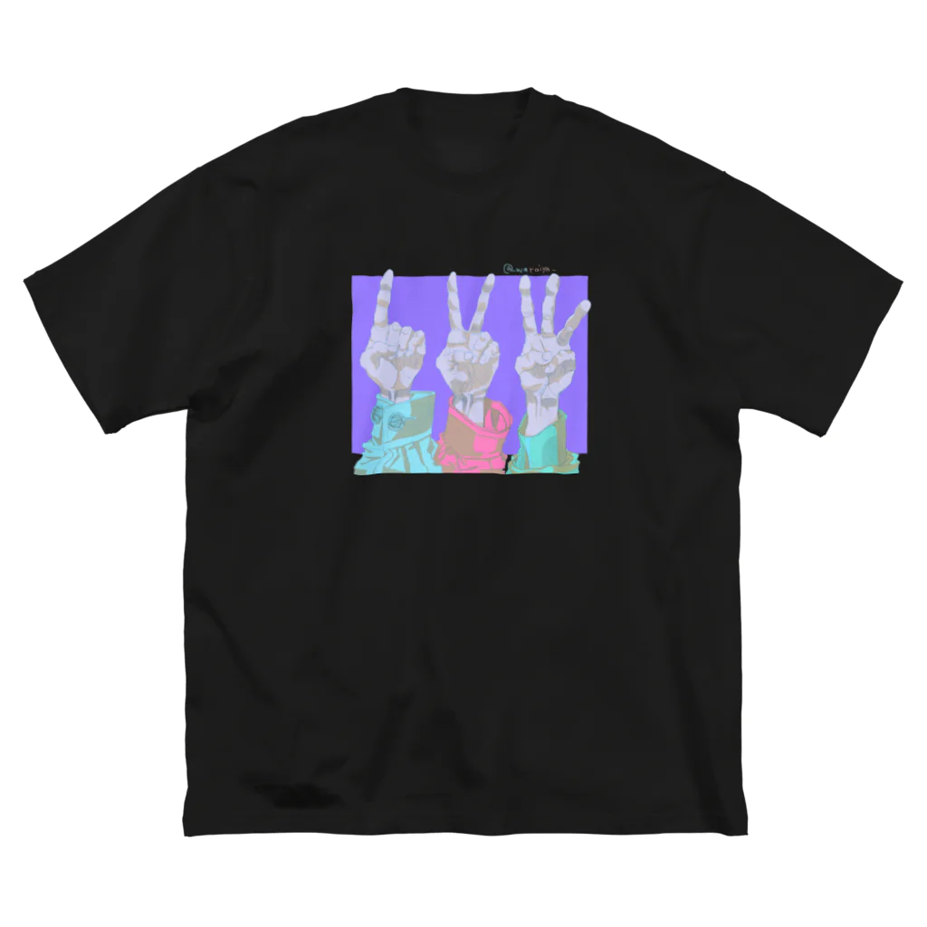 grinの123 purple ビッグシルエットTシャツ