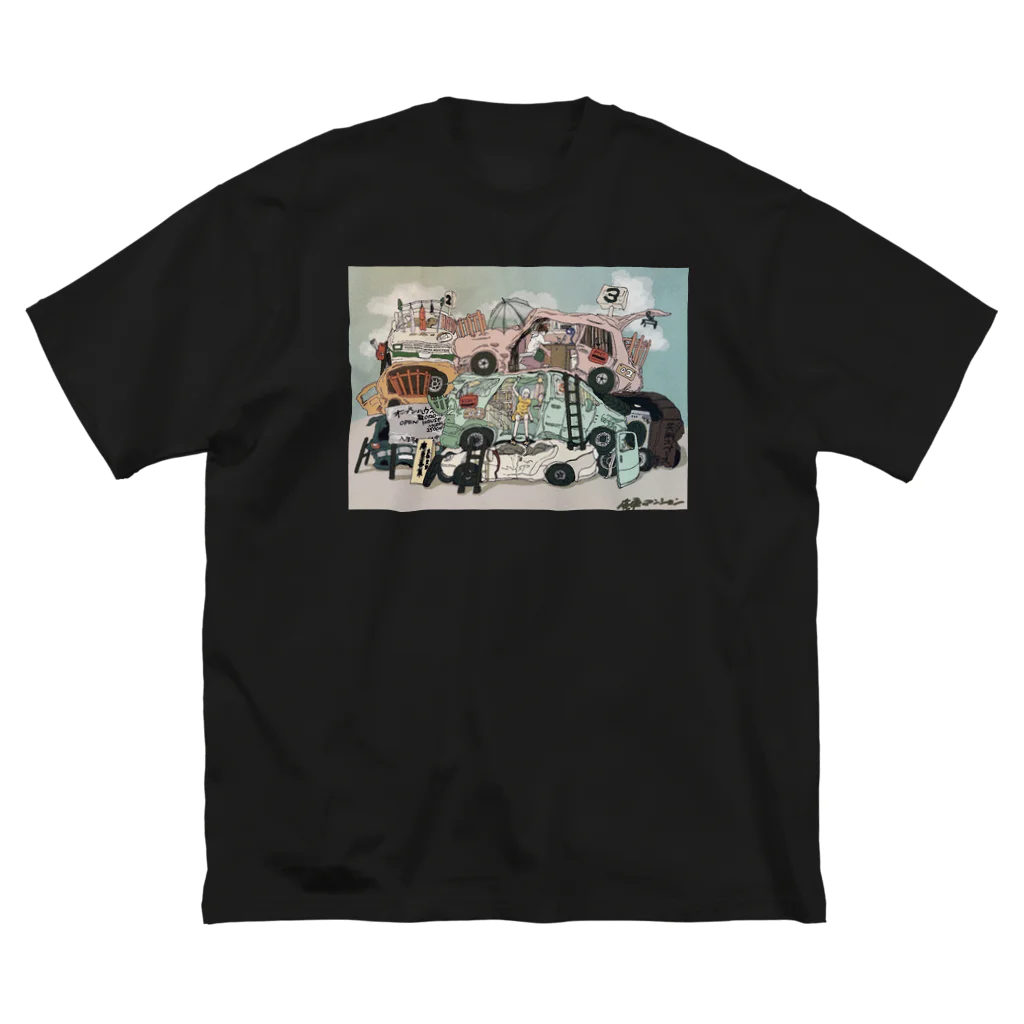 ironashiの廃車マンション ビッグシルエットTシャツ