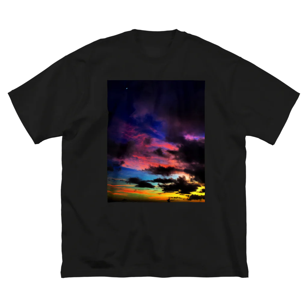 mizuphoto galleryの夜の虹 マジックアワー ビッグシルエットTシャツ