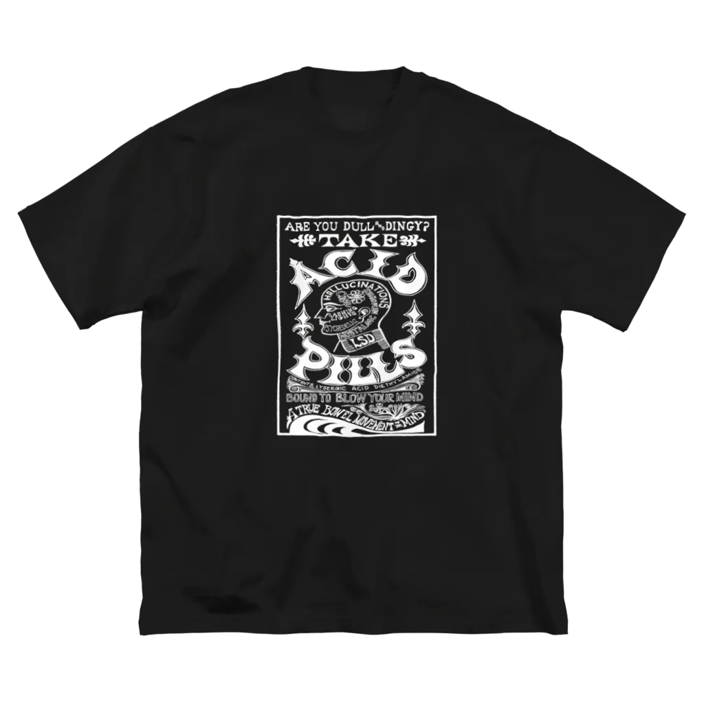 Bunny Robber GRPCのTAKE ACID PILLS_WHT Big T-Shirt