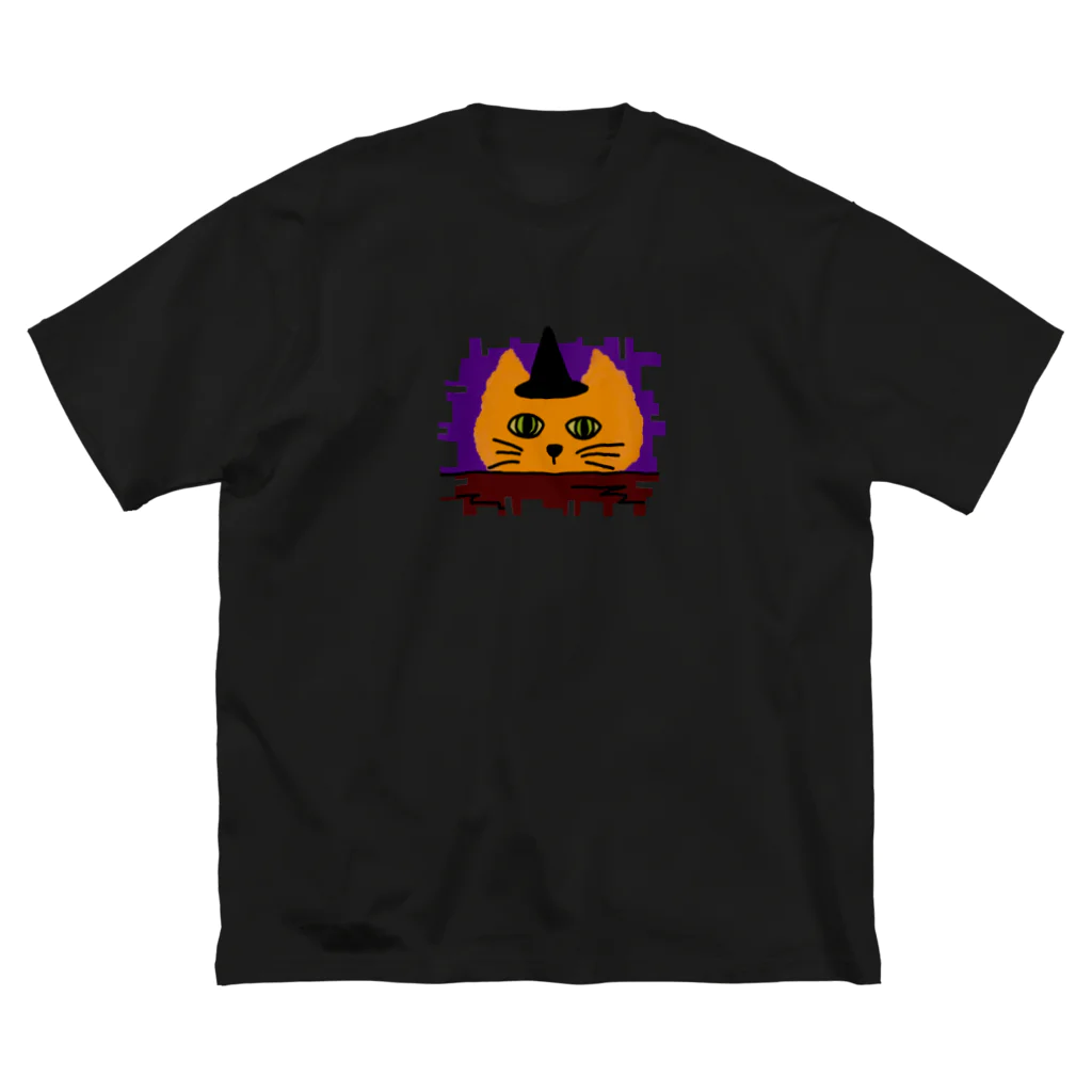 気ままに創作　よろず堂のハロウィンねこ ビッグシルエットTシャツ