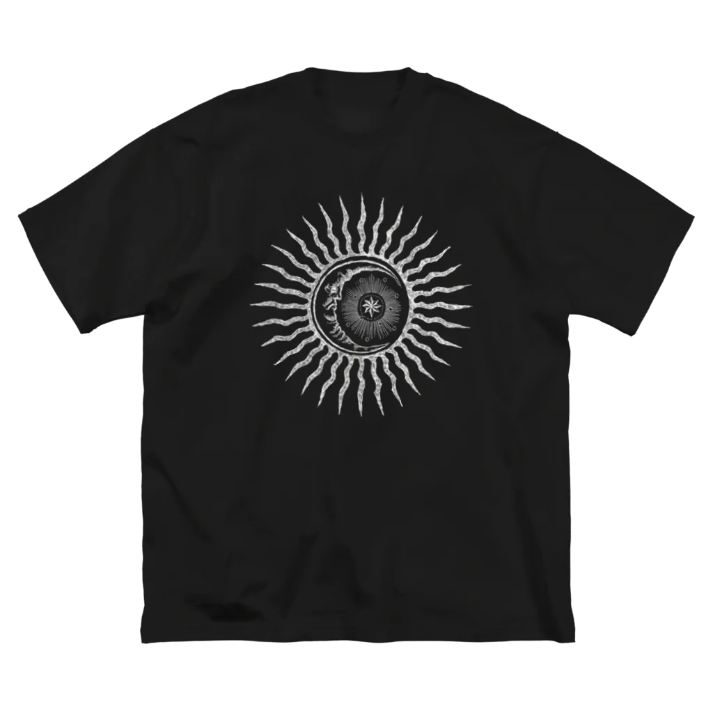 makkura.のmoon in sun.(white ver.) ビッグシルエットTシャツ