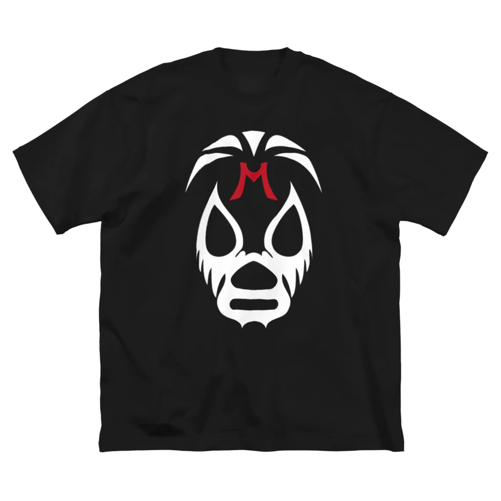 DRIPPEDのMIL MASCARAS MASK-ミル・マスカラスマスク 白ロゴ ビッグシルエットTシャツ