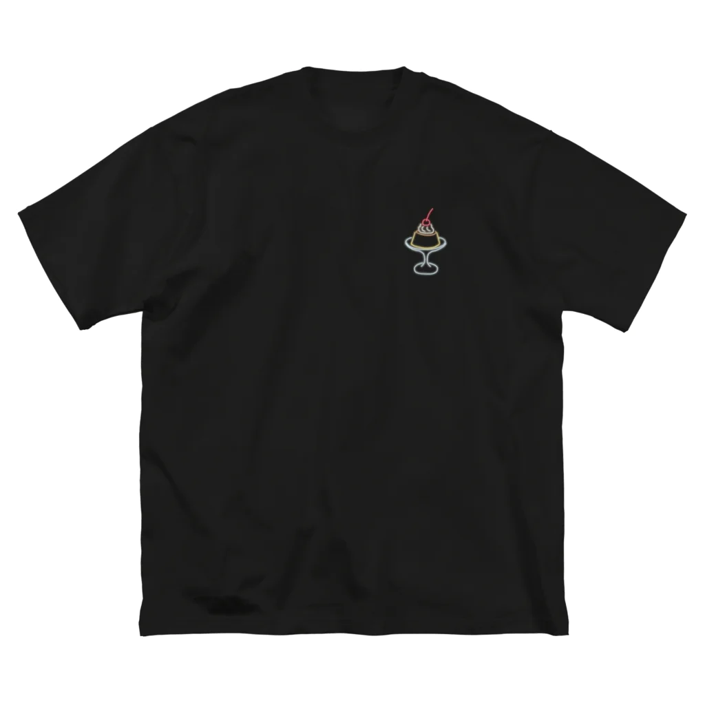 たべのものネオンプリン ビッグシルエットTシャツ