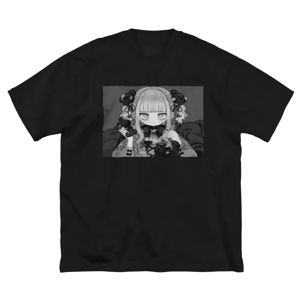 ¿^._.^のくまをしょくす モノクロver. Big T-Shirt