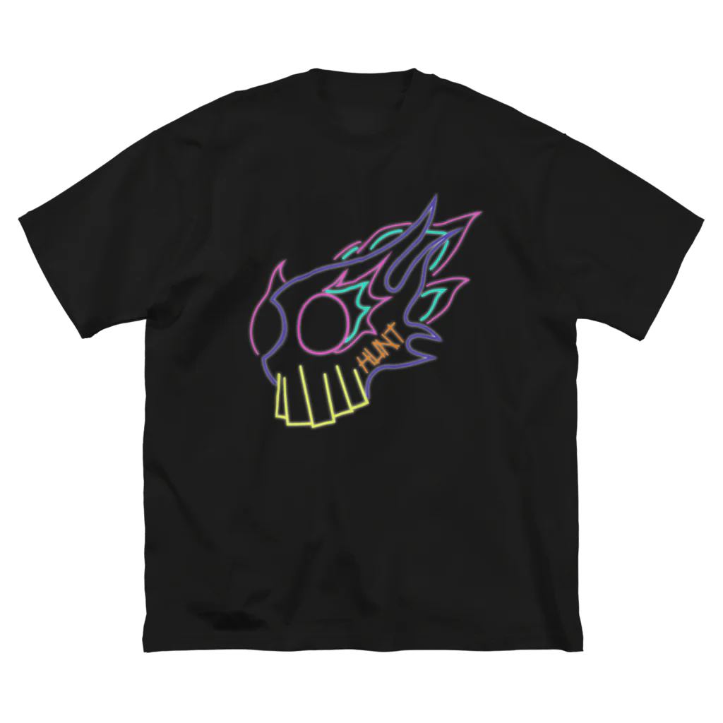 YAGEN's Baseのがいこつとほのお Skull and flame 80's ビッグシルエットTシャツ