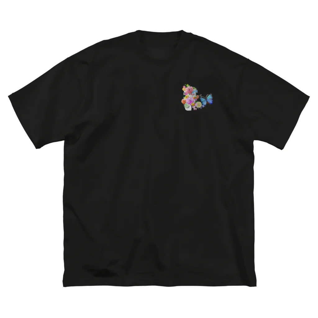 miritakaの時間の花と蝶 ビッグシルエットTシャツ