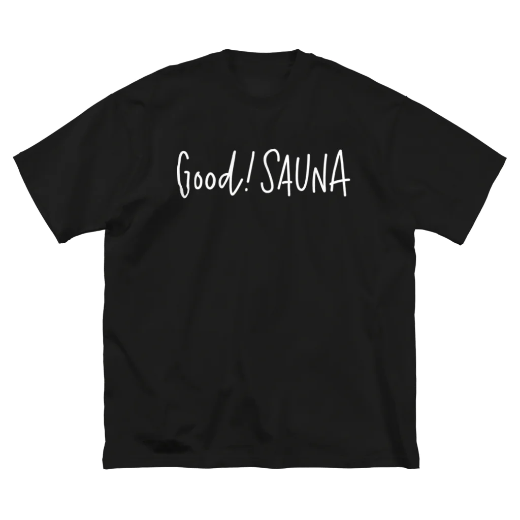 GoodSaunaのGoodSauna 英字ロゴT（白文字） ビッグシルエットTシャツ